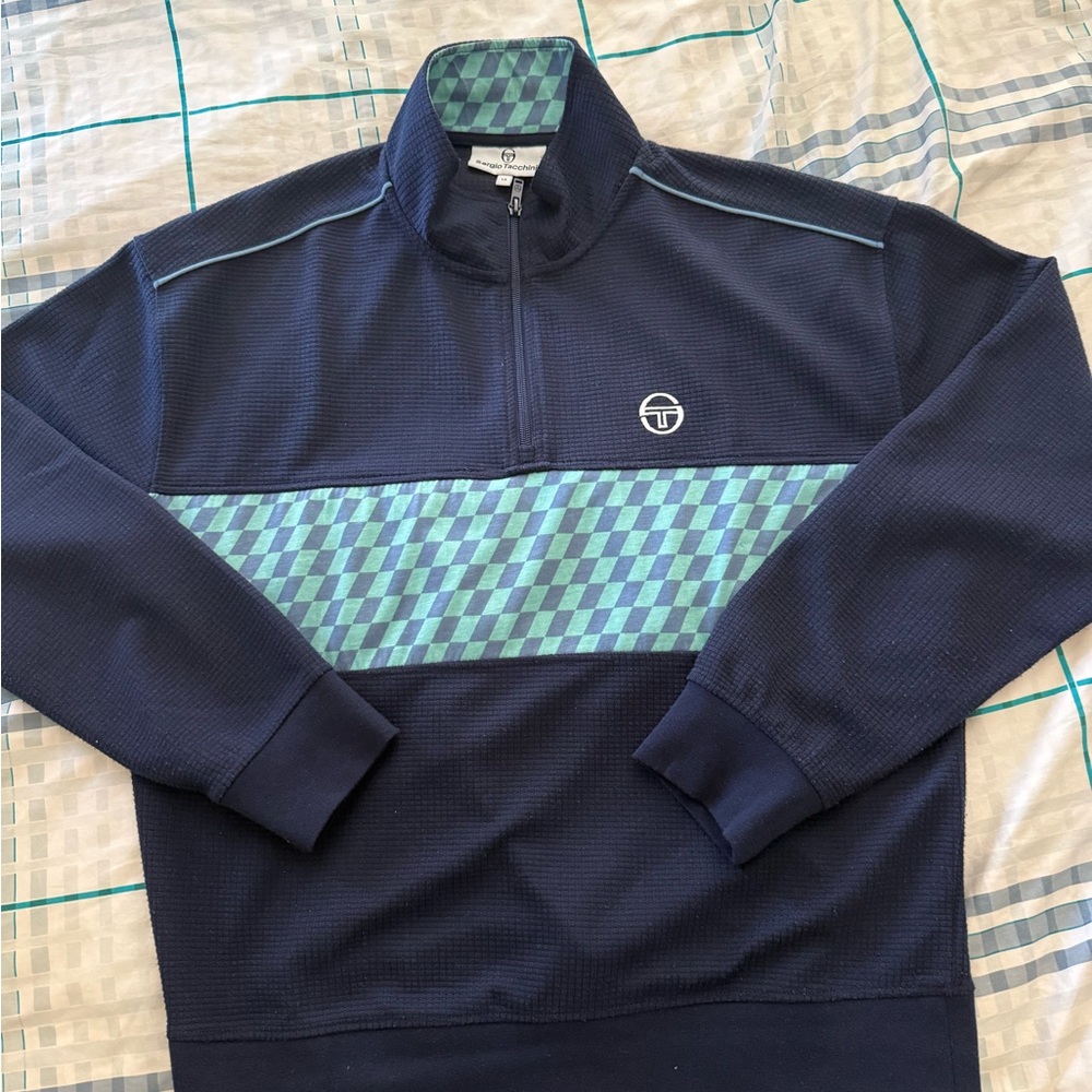 Authentic Navy Blue Sergio Tacchini Men's pullover